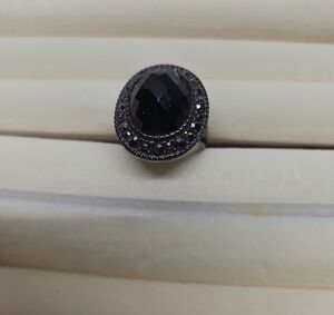 Unbrand Fashion Women Black Ring Size 7